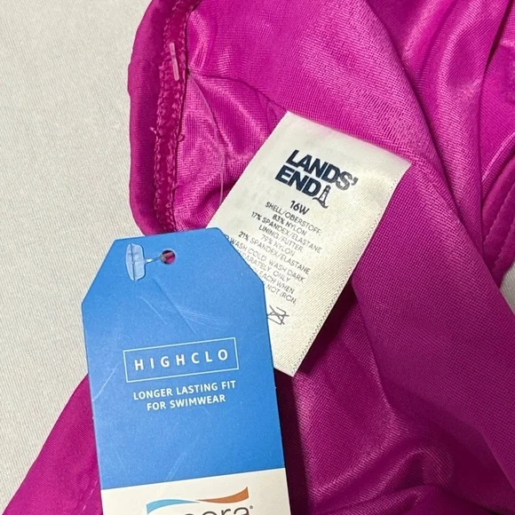 Lands' End Women's High Waisted Bikini Bottoms - Vibrant Purple - Picture 5 of 6